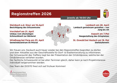 Regionstreffen Dorfentwicklung Stadtentwicklung (Quelle: Land OÖ.)